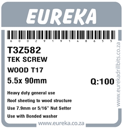 T3Z582 - Tek Screw Wood -T3Z582_Label_T